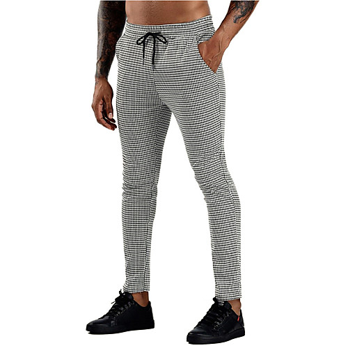 

Men's Casual / Sporty Pants Chinos Pants Stripe Gray