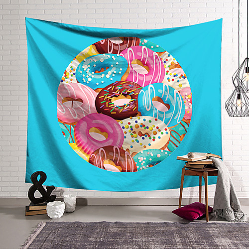 

Wall Tapestry Art Decor Blanket Curtain Hanging Home Bedroom Living Room Decoration Polyester Donuts