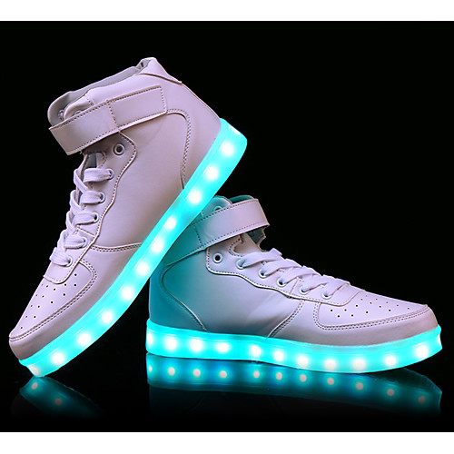 

Men's Sneakers Comfort Shoes Light Up Shoes Sporty Casual Daily Outdoor Walking Shoes PU Breathable Wear Proof White Black Red Fall Winter