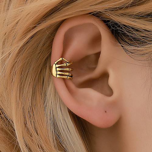 

Women's Earrings Ear Clips Single Earring Classic Skull Stylish Fashion Korean Cute Sweet Earrings Jewelry Gold / Silver For Birthday Street Gift Date Festival 1pc