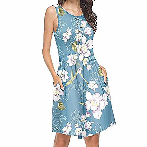 

Women's Loose Knee Length Dress Wine Sun blue Rose blue Rose white Rose black Sunflower on white Lily light blue Sunflower on black Rose orchid Sleeveless Floral / Botanical Summer Classic & Timeless