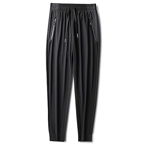 

Men's Joggers Athletic Bottoms Drawstring Elastane Fitness Gym Workout Running Active Training Workout Quick Dry Breathable Plus Size Sport Solid Colored Black / Micro-elastic / Athleisure