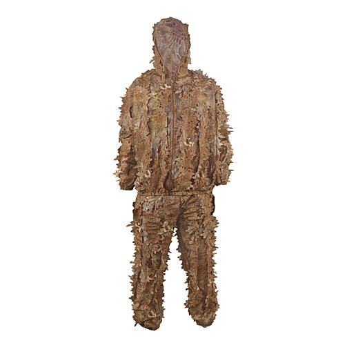 

Men's Ghillie Hunting Suit Hunting Jacket with Pants Outdoor Waterproof Ventilation Wearproof Comfortable Fall Spring Camo / Camouflage Polyester Camouflage / 2pcs