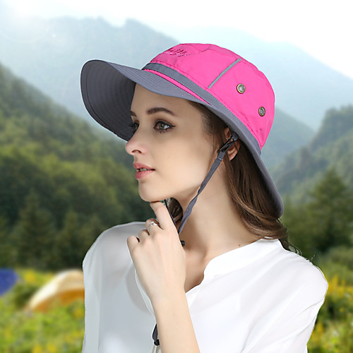 

Women's Hiking Cap Visor 1 PCS Outdoor Portable Sunscreen Breathable Soft Hat Solid Color Polyester Army Green Blue Grey for Fishing Climbing Beach