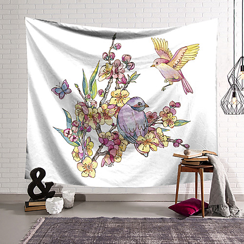 

Wall Hanging Tapestry Wall Carpet Wall Art Wall Decoration Tapestry Wall Decoration Bird On Plum Blossom Branch Pattern Tapestry