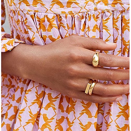 

Ring Classic Gold Silver Alloy Stylish Simple European 1pc 5 6 7 8 9