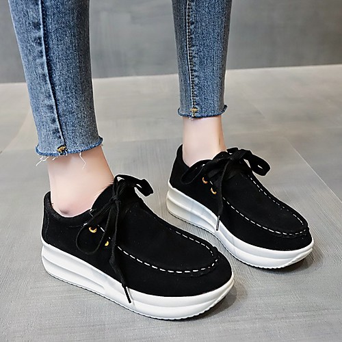 

Women's Sneakers Wedge Heel Synthetics Solid Colored Black Yellow Red