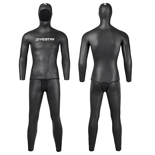 

DIVESTAR Men's Full Wetsuit 3mm SCR Neoprene Diving Suit Long Sleeve 2 Piece Solid Colored Autumn / Fall Winter Spring