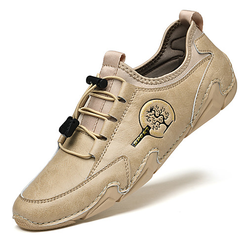 

Men's Sneakers Sporty Casual Daily Outdoor Running Shoes Walking Shoes Nappa Leather Cowhide Breathable Handmade Non-slipping Booties / Ankle Boots Black Brown Beige Spring Summer