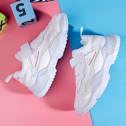

Unisex Sneakers School Shoes PU Big Kids(7years ) White Fall Spring
