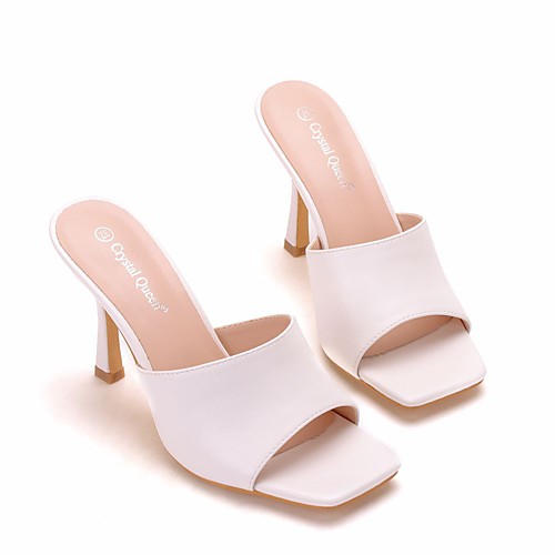 

Women's Heels Pumps PU Solid Colored Light Brown White
