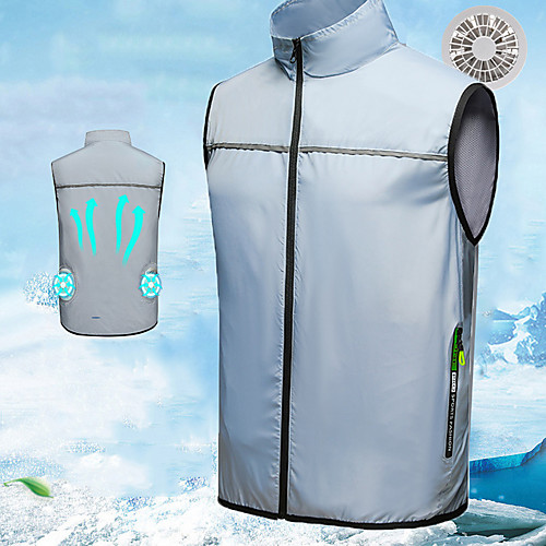 

Summer Fan Cooling Vest Men Women Air Conditioning Cool Jacket Coat Top Outdoor Sun Protection Jacket USB Charing Waistcoat