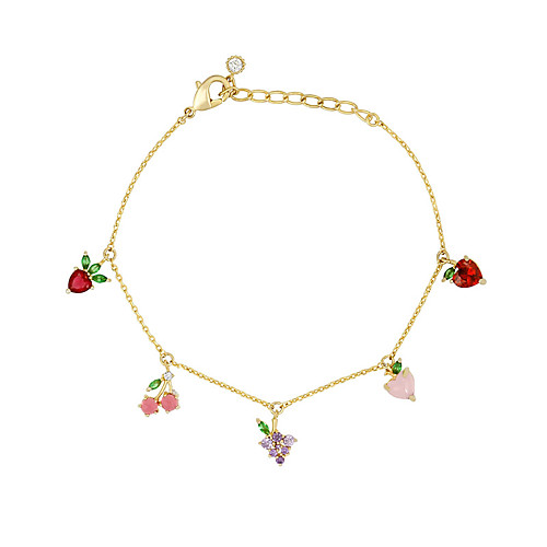 

zirconium cherry peach tropical fruit bracelet bracelet female