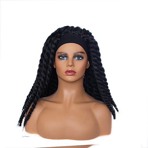 

2021 new ice silk hairband wig european and american cross-border fashion twisted long curly hair headgear