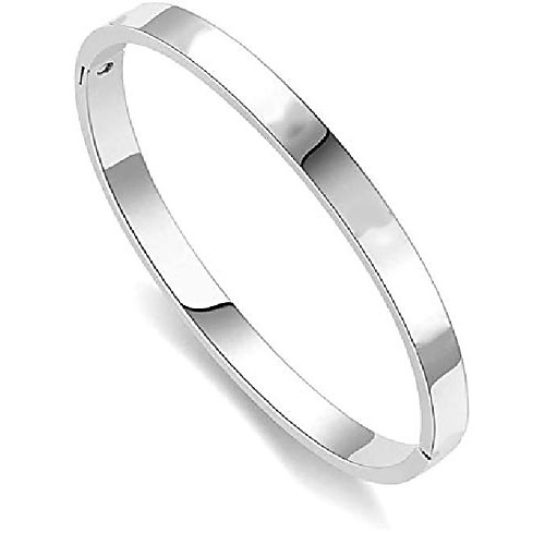 

n / a classic fashion titanium steel bracelet for women cuff bracelets couples bracelets (silver, 7.5)