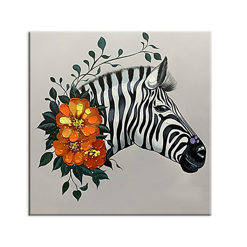 

100% Hand painted Abstract Zebra Canvas Art Paintings On The Wall Colorful Animals Art African Animals Art Pictures For Living Room Wall Art