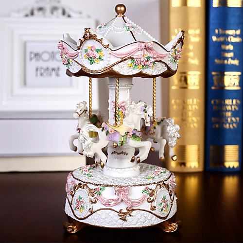 

Music Box Carousel Music Box Engraved Unique Women's Girls' Kid's Adults Graduation Gifts Toy Gift
