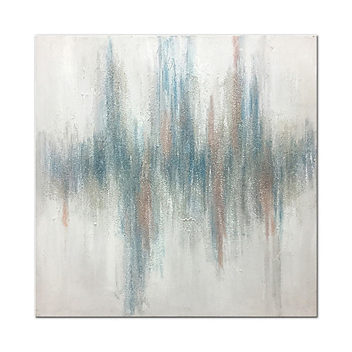 

Oil Painting Hand Painted Square Abstract Modern Rolled Canvas (No Frame)