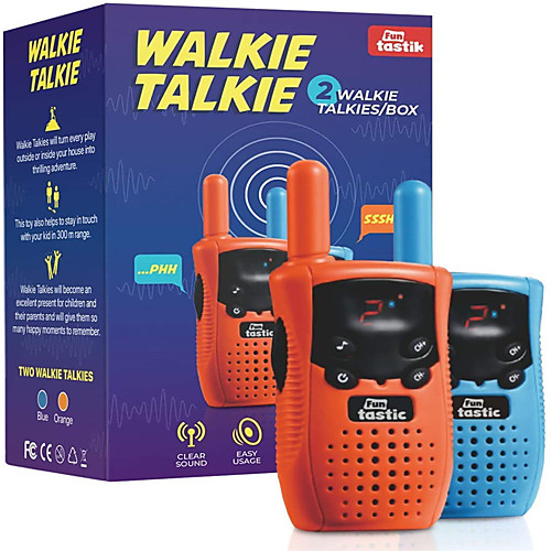 

Walkie Talkies for Kids (2 Pieces) Kids Outdoor Toys Long Range Walkie Talkie for Kids User Friendly Easy to Operate Bright Fun Colors Lightweight and Practical