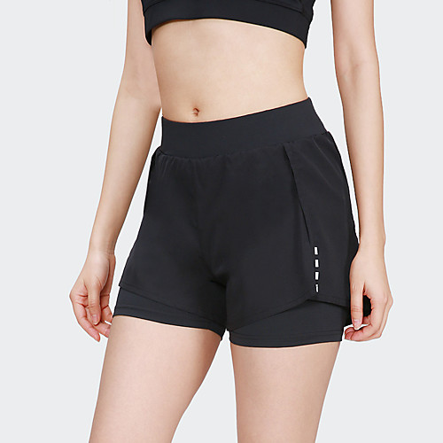 

Women's Jogger Shorts 2 in 1 Solid Color Sport Athleisure Shorts Bottoms Breathable Quick Dry Moisture Wicking Soft Comfortable Running Everyday Use Casual Daily Outdoor