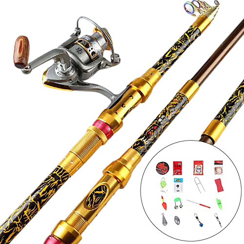 

Fishing Rod and Reel Combo Telescopic Rod 100/120/150/170/190/210/230 cm Portable Lightweight Sea Fishing