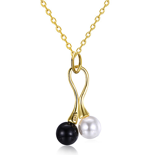 

Women's Pearl Pendant Necklace Classic Flower Fashion Copper Gold 455 cm Necklace Jewelry 1pc For Anniversary Party Evening Birthday Party Festival