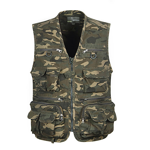 

Men's Hunting Gilet Outdoor Breathable Wearable Comfortable Spring Summer Camo Cotton Camouflage