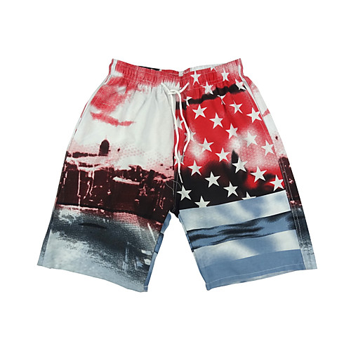 

Men's Swim Shorts Swim Trunks Bottoms Breathable Quick Dry Drawstring - Swimming Diving Surfing Floral / Botanical Tie Dye Autumn / Fall Spring Summer / Micro-elastic