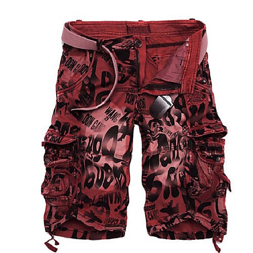 

Men's Hiking Shorts Hiking Cargo Shorts Tactical Shorts Ventilation Multi-Pockets Quick Dry Breathable Spring Summer Solid Colored Camo / Camouflage Cotton Bottoms for Hunting Fishing Casual Yellow