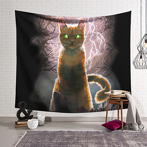 

Wall Tapestry Art Decor Blanket Curtain Hanging Home Bedroom Living Room Decoration Polyester Dead Tree Thunder Canyon Cat