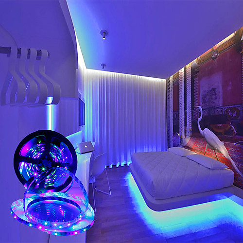 

LED Strip Lights 5M RGB Tiktok Lights Lights 24W 2835 8mm 24Key IR Controller Kit with Male DC connector Line