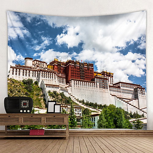 

Wall Tapestry Wall Hanging Art Deco Blanket Curtain Hanging at Home Bedroom Living Room Decoration Potala Palace Landscape