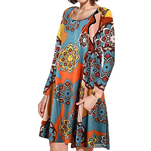 

jollielovin women's pockets short sleeve casual swing loose dress flower25 1x