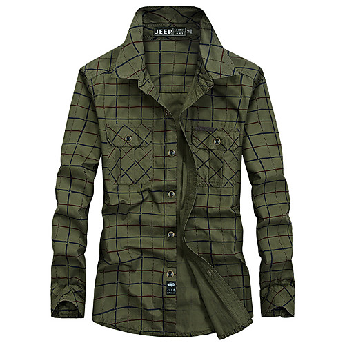 

Men's Hiking Shirt / Button Down Shirts Fishing Shirt Military Tactical Shirt Outdoor Quick Dry Lightweight Breathable Sweat wicking Jacket Shirt Top Fishing Climbing Running Blue khaki Army Green