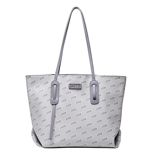 

Women's Bags PU Leather Tote Date Office & Career 2021 Handbags Gray