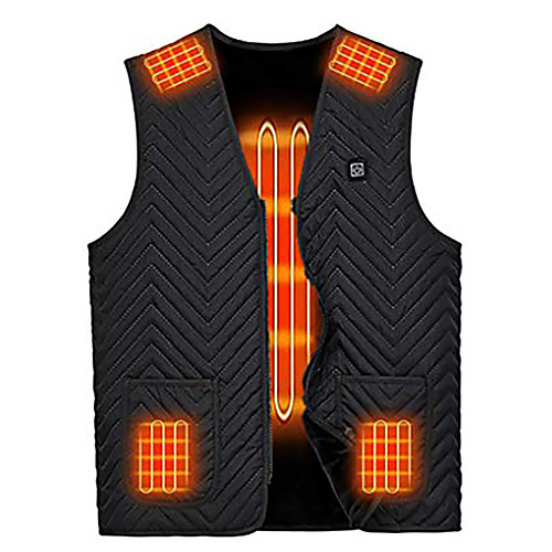 

heated vest, unisex heated waistcoat for men women, lightweight usb electric heated jacket with 3 heating levels(black,x-large)