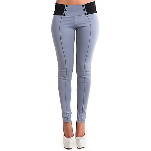

Women's Stylish Streetwear Comfort Going out Work Leggings Pants Color Block Plain Ankle-Length Elastic Waist White Black Gray