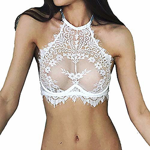 

women fashion sexy lingerie lace flowers push up top bra underwear nightwear (3x-large, white)