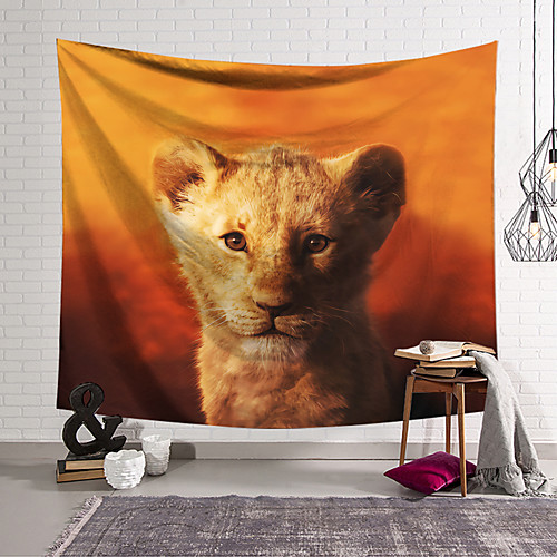 

Wall Tapestry Art Decor Blanket Curtain Hanging Home Bedroom Living Room Decoration Polyester Lion