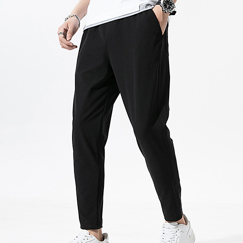 

Men's Sweatpants Jogger Pants Side Pockets Drawstring Nylon Solid Color Sport Athleisure Pants / Trousers Pants Bottoms Breathable Moisture Wicking Soft Comfortable Everyday Use Casual Daily Outdoor
