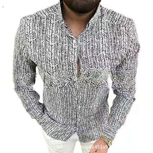 

Men's Unisex Shirt Other Prints Letter Print Long Sleeve Casual Tops Simple White