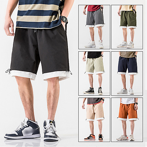 

Men's Hiking Shorts Hiking Cargo Shorts Patchwork Summer Outdoor Loose Quick Dry Breathable Comfortable Wear Resistance Shorts Bottoms Light Yellow Black Army Green Grey Orange Hunting Fishing