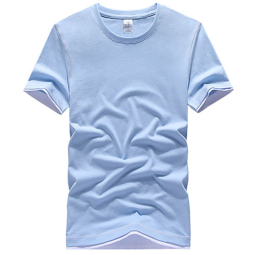

Men's T shirt Hiking Tee shirt Short Sleeve Tee Tshirt Top Outdoor Quick Dry Lightweight Breathable Sweat wicking Autumn / Fall Spring POLY Elastane White Black Yellow Fishing Climbing Running