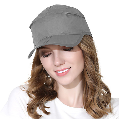 

Women's Hiking Cap Visor 1 PCS Outdoor Portable Sunscreen Soft Breathable Hat Solid Color Polyester Red Grey Khaki for Fishing Climbing Beach