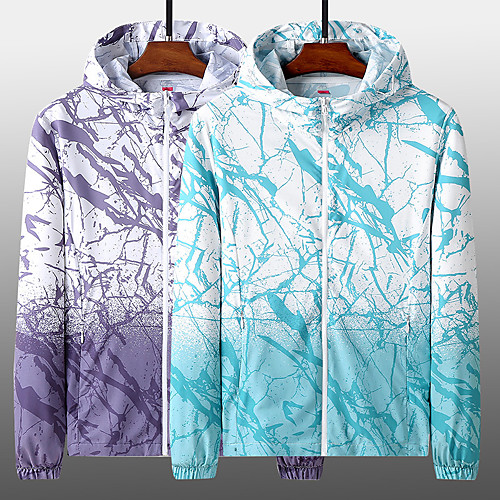 

Women's Men's Hiking Jacket Hiking Skin Jacket Hiking Windbreaker Outdoor UV Sun Protection Quick Dry Lightweight Breathable Jacket Top Fishing Climbing Running Female violet Female taro purple