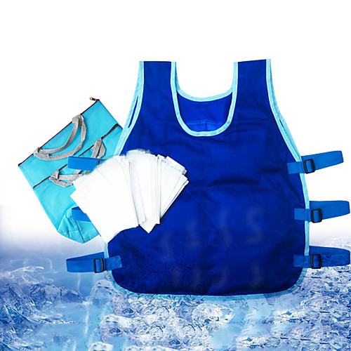 

24PCS Ice Packs And 2 Insulated Bag Summer Ice Cooling Vest Heat Resistant Apron Outdoor Sports Cool Vest for Fishing Cycling Running