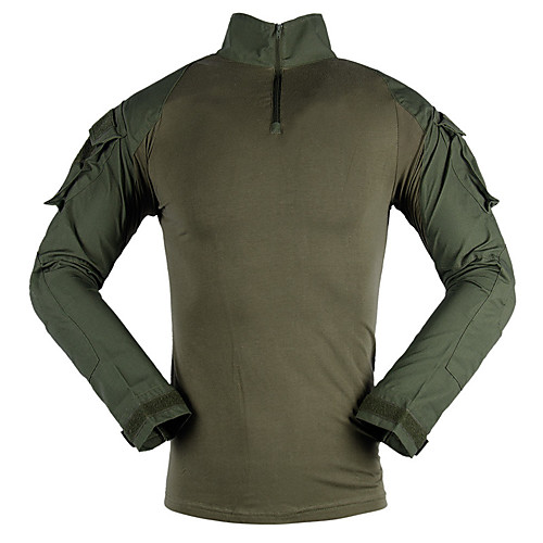 

Men's Hunting T-shirt Camo / Camouflage Long Sleeve Outdoor Fall Spring Breathability Wearable Quick Dry Soft Nylon Forest Green Jungle camouflage Digital Desert ACU Python pattern black