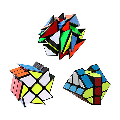 

Speed Cube Set QiYi 3 Pack Magic Speed Cube Bundle 3x3x3 YJ Windmill Cube Yongjun Axis V2 Cube YJ Fisher Cube 3x3 Sturdy and Smooth Speed Cube Puzzles Toy
