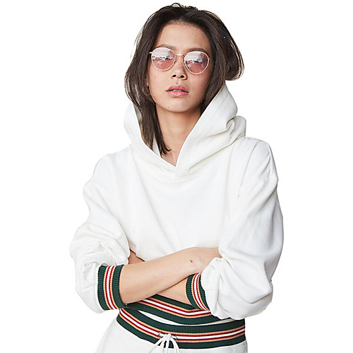 

Women's Hoodie Crop Top Pullover Crop Top Hoodie Stripes Sport Athleisure Hoodie Top Long Sleeve Moisture Wicking Breathable Soft Comfortable Everyday Use Casual Daily Outdoor Exercising