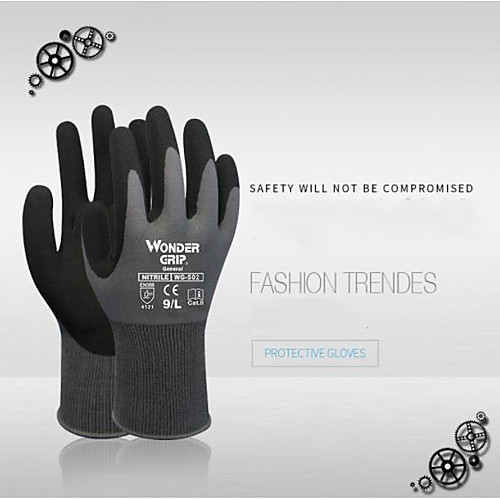 

Polyester Nitrile Dipped Breathable Thin Wear-resistant and Oil-resistant Work Protective Gloves Housework Gardening